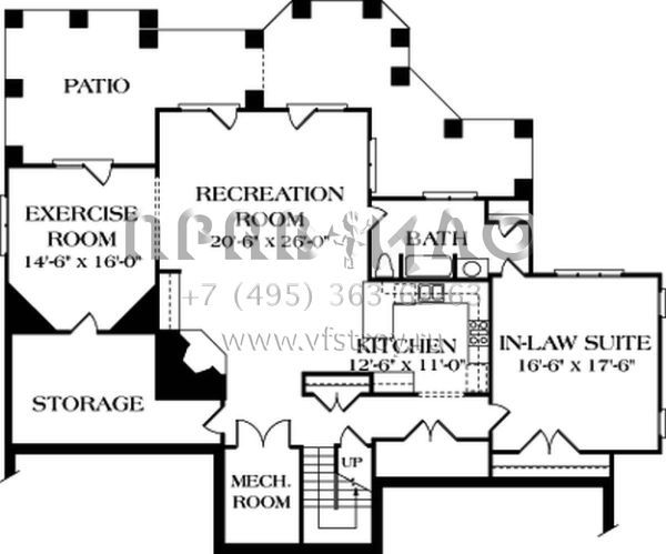 Проект двухэтажного дома с гаражом на три и более машин в современном стиле S5-521 (3323-00381)