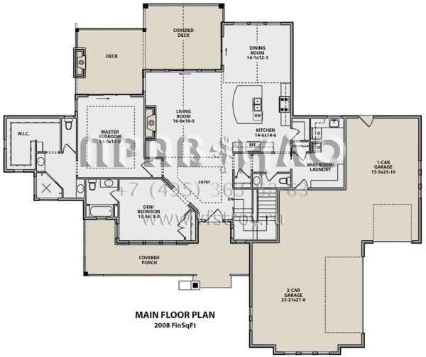 Проект одноэтажного дома с гаражом на три и более машин в стиле Шале S5-187 (5631-00068)