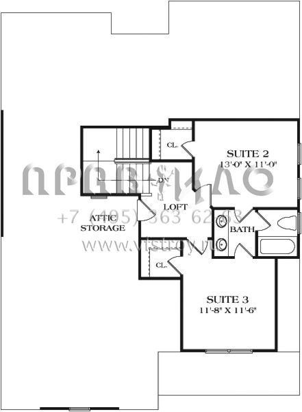 Проект двухэтажного дома с гаражом на две машины в современном стиле S5-175 (3323-00596)