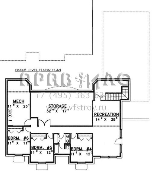 Проект двухэтажного дома с гаражом на три и более машин в современном стиле S5-225 (039-00468)