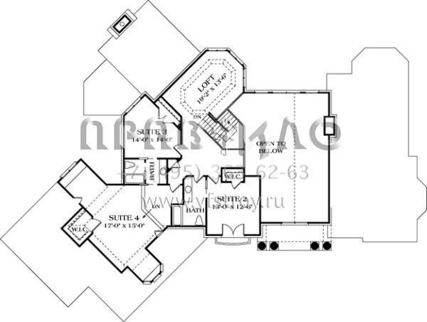 Проект двухэтажного дома с гаражом на три и более машин в современном стиле S5-600 (3323-00453)