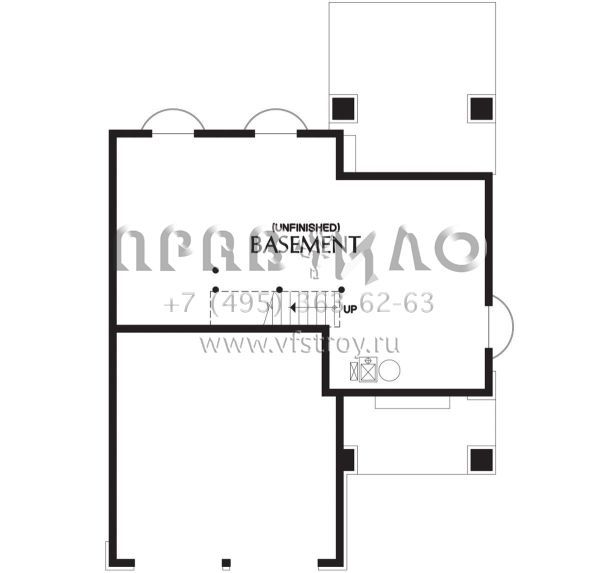 Проект двухэтажного дома с гаражом на две машины в стиле Ранчо S5-139 (2559-00243)