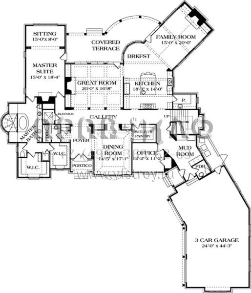 Проект двухэтажного дома с гаражом на три и более машин в современном стиле S5-625 (3323-00545)