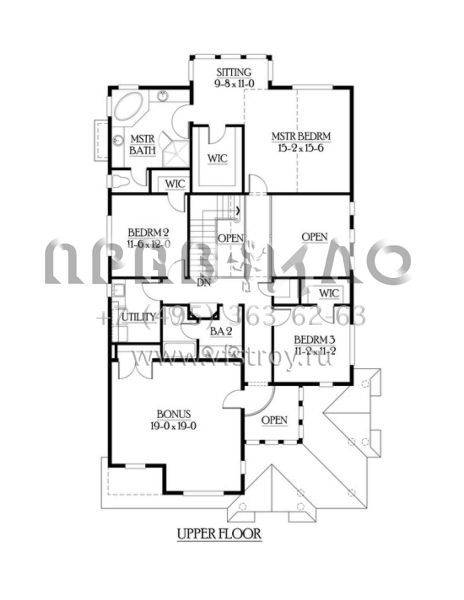 Проект двухэтажного дома с гаражом на две машины в стиле Ранчо S5-301 (341-00110)
