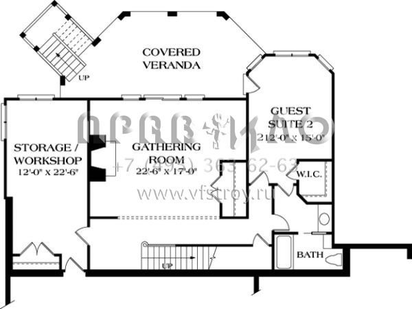 Проект двухэтажного дома с гаражом на две машины в стиле Особняк S5-414 (3323-00335)