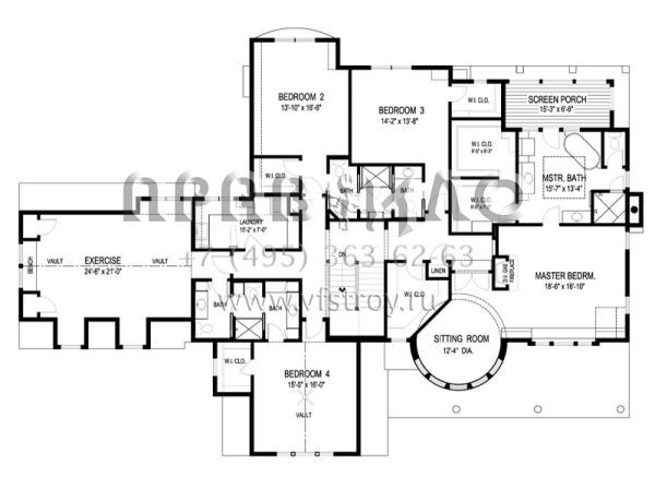 Проект двухэтажного дома с гаражом на три и более машин в американском стиле S5-496 (036-00224)
