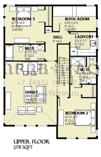 Проект двухэтажного дома без гаража в прибрежном стиле S5-223 (1637-00108)