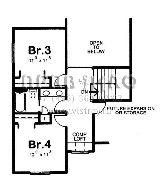 Проект двухэтажного дома с гаражом на три и более машин в стиле Ранчо S5-216 (402-01481)