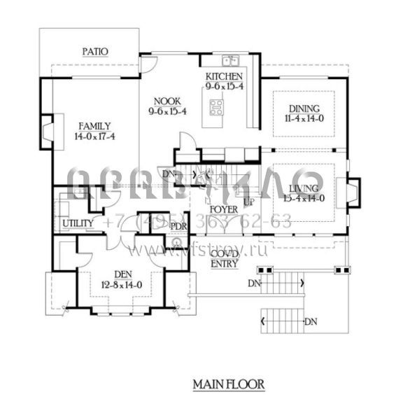 Проект двухэтажного дома с гаражом на две машины в стиле Шале S5-293 (341-00106)