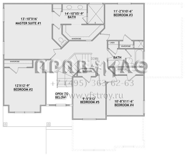 Проект двухэтажного дома с гаражом на три и более машин в американском стиле S5-208 (8768-00067)