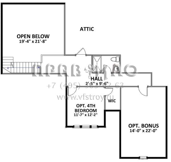Проект двухэтажного дома с гаражом на две машины в американском стиле S5-264 (6849-00049)