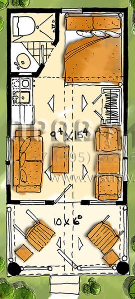 Проект одноэтажного дома без гаража в современном стиле S5-20 (1907-00037)