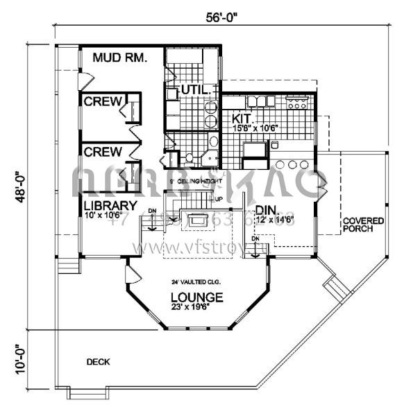 Проект двухэтажного дома без гаража в современном стиле S5-249 (4177-00025)