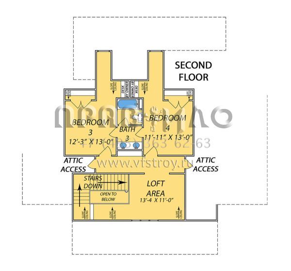 Проект двухэтажного дома с гаражом на три и более машин в современном стиле S5-337 (9279-00048)
