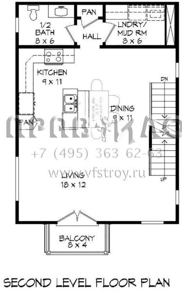 Проект трехэтажного дома с гаражом на одну машину в современном стиле S5-135 (940-00097)