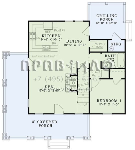 Проект двухэтажного дома без гаража в современном стиле S5-128 (110-01105)