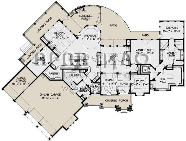 Проект двухэтажного дома с гаражом на три и более машин в стиле Шале S5-467 (699-00176)