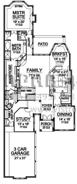 Проект двухэтажного дома с гаражом на три и более машин в современном стиле S5-472 (5445-00122)