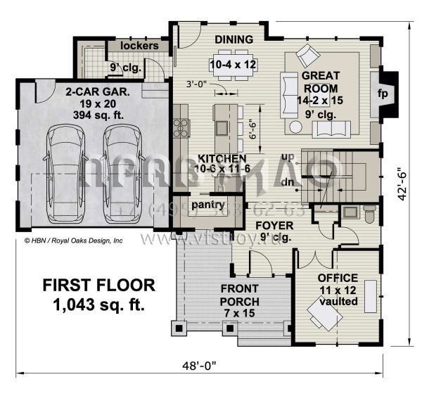 Проект двухэтажного дома с гаражом на две машины в американском стиле S5-201 (098-00367)