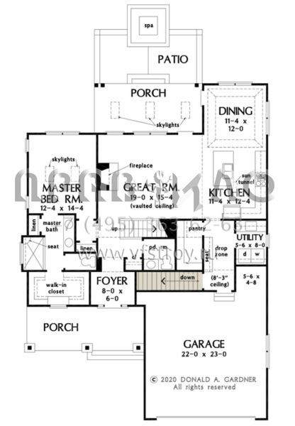 Проект двухэтажного дома с гаражом на две машины в современном стиле S5-170 (2865-00070)