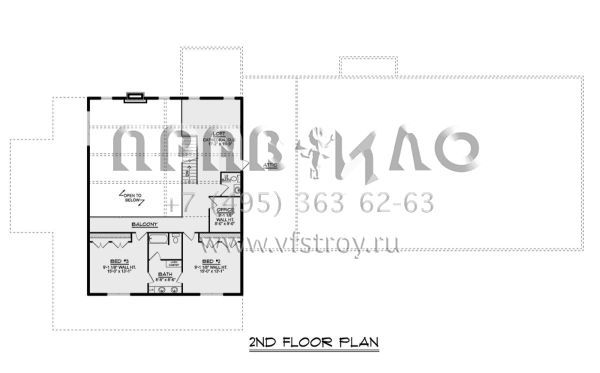 Проект двухэтажного дома с гаражом на три и более машин в стиле БарнХаус S5-383 (5032-00232)