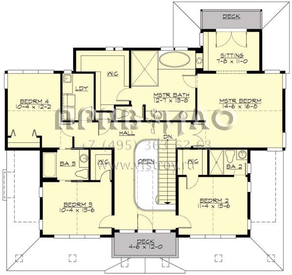 Проект одноэтажного дома с гаражом на три и более машин в скандинавском стиле S5-406 (341-00305)
