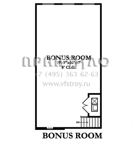 Проект двухэтажного дома с гаражом на три и более машин в стиле Ранчо S5-346 (3978-00057)