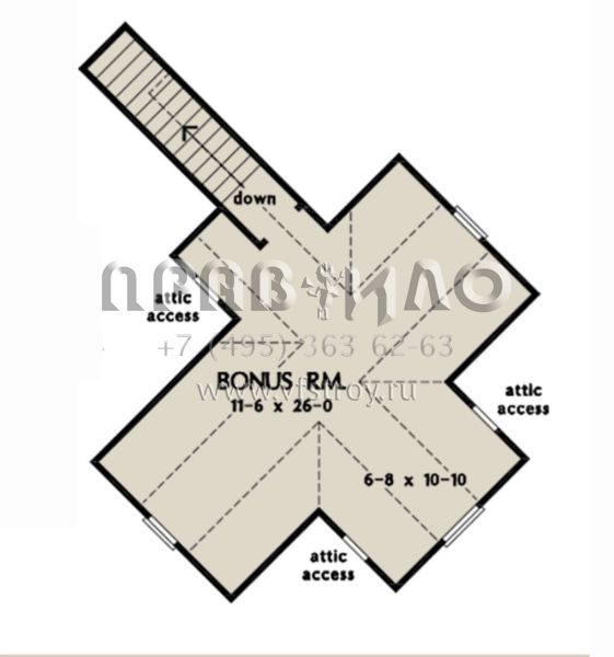 Проект одноэтажного дома с гаражом на две машины в современном стиле S5-241 (2865-00170)