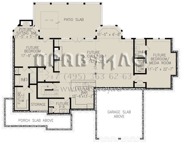 Проект одноэтажного дома с гаражом на две машины в американском стиле S5-214 (699-00151)