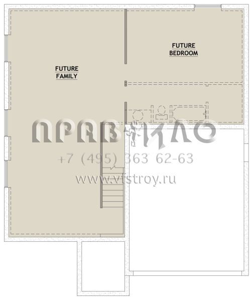 Проект двухэтажного дома с гаражом на две машины в стиле Ранчо S5-195 (8768-00072)