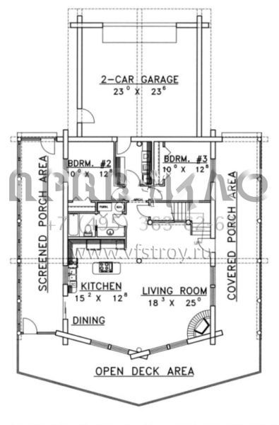 Проект двухэтажного дома с гаражом на две машины в скандинавском стиле S5-210 (039-00068)