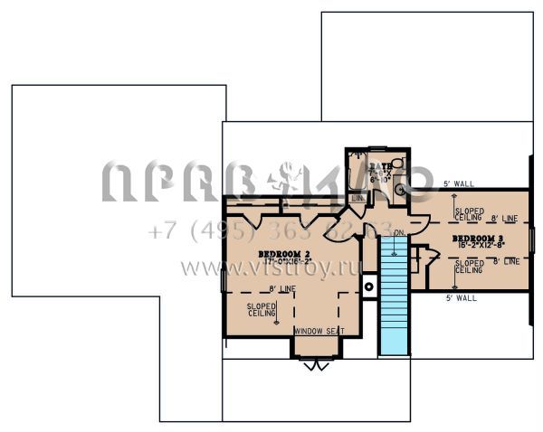 Проект двухэтажного дома с гаражом на две машины в американском стиле S5-186 (8318-00233)