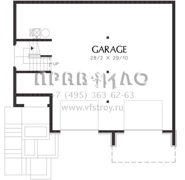 Проект двухэтажного дома с гаражом на две машины в скандинавском стиле S5-184 (2559-00250)