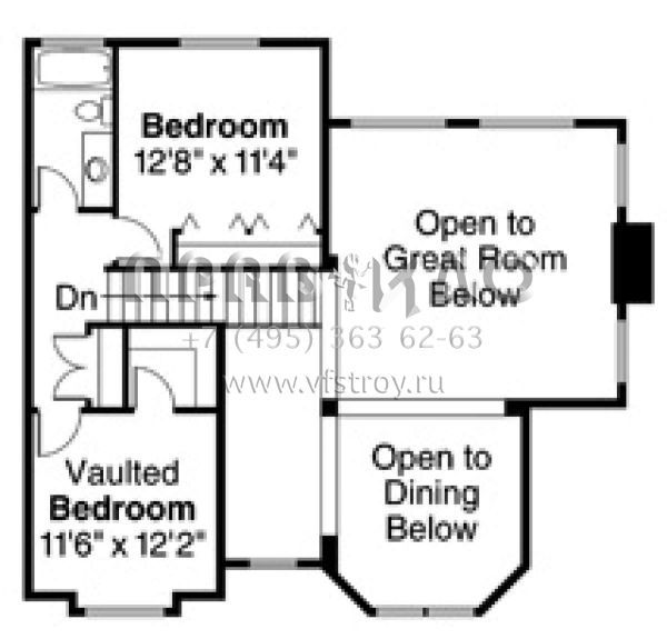 Проект двухэтажного дома с гаражом на две машины в стиле Ранчо S5-215 (035-00557)
