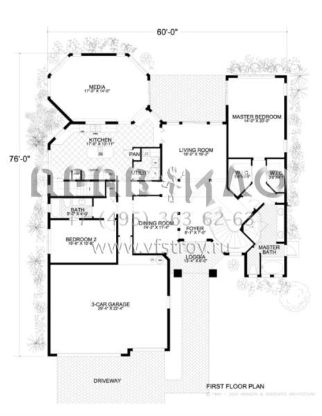 Проект двухэтажного дома с гаражом на три и более машин в прибрежном стиле S5-368 (168-00046)