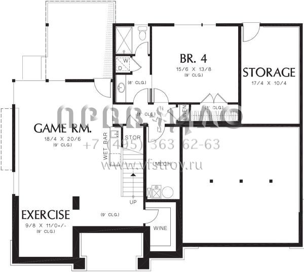 Проект двухэтажного дома с гаражом на две машины в современном стиле S5-343 (2559-00553)