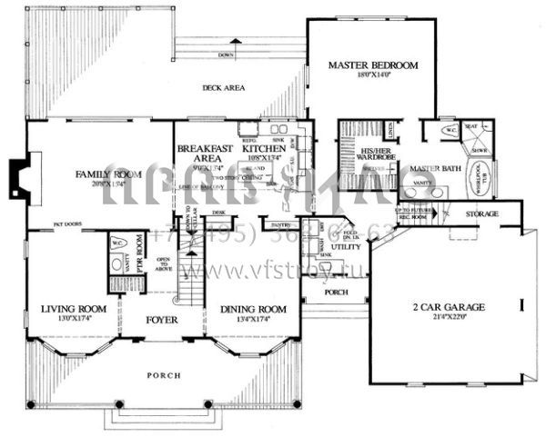Проект двухэтажного дома с гаражом на две машины в прибрежном стиле S5-284 (7922-00210)