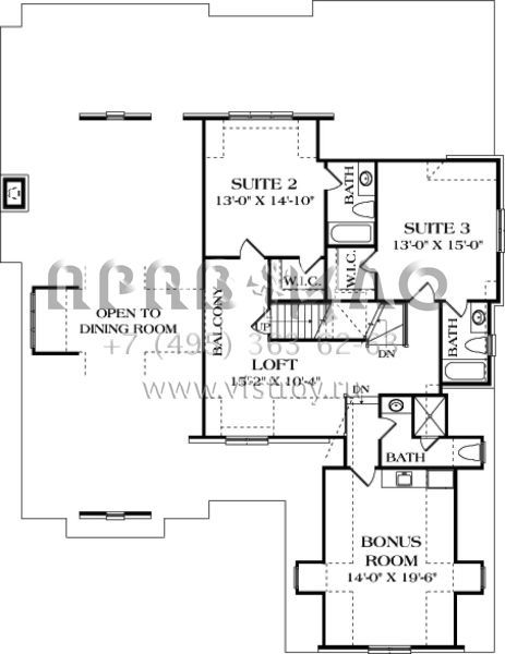 Проект двухэтажного дома с гаражом на две машины в английском стиле S5-312 (3323-00620)