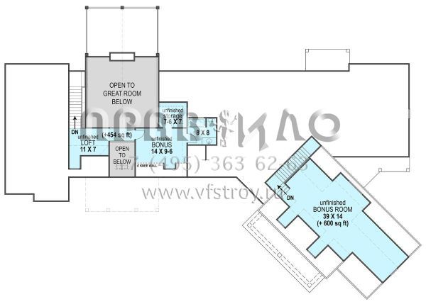 Проект одноэтажного дома с гаражом на три и более машин в американском стиле S5-263 (4195-00011)