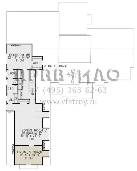 Проект двухэтажного дома с гаражом на три и более машин в американском стиле S5-348 (699-00290)