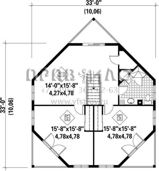 Проект двухэтажного дома без гаража в английском стиле S5-181 (6146-00143)