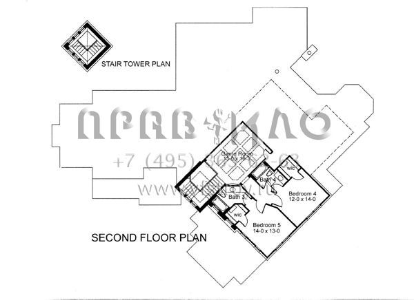 Проект двухэтажного дома с гаражом на три и более машин в прибрежном стиле S5-412 (9401-00079)