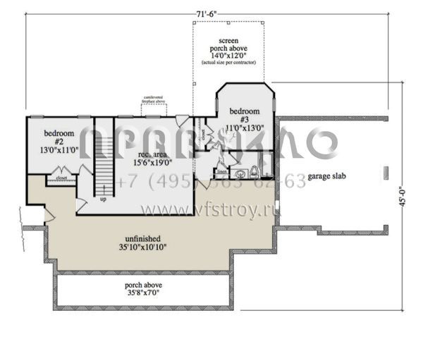 Проект одноэтажного дома с гаражом на две машины в стиле Ранчо S5-214 (957-00096)