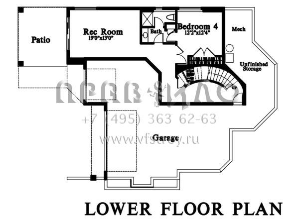 Проект двухэтажного дома с гаражом на три и более машин в скандинавском стиле S5-439 (4771-00008)