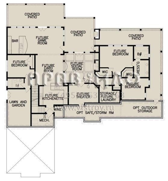 Проект двухэтажного дома с гаражом на две машины в современном стиле S5-349 (699-00301)