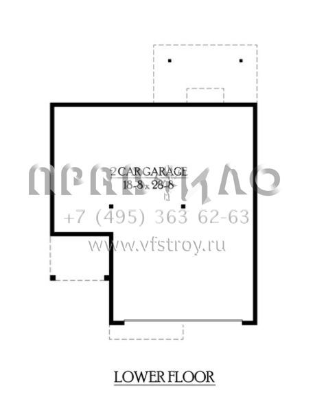Проект двухэтажного дома с гаражом на две машины в скандинавском стиле S5-139 (341-00048)