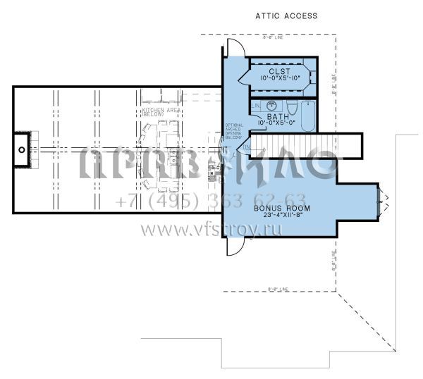 Проект одноэтажного дома с гаражом на три и более машин в английском стиле S5-260 (8318-00298)