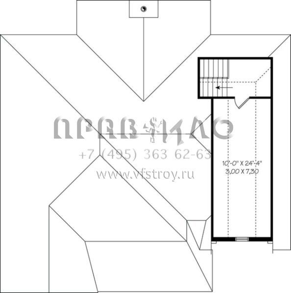 Проект двухэтажного дома с гаражом на одну машину в английском стиле S5-141 (034-00749)