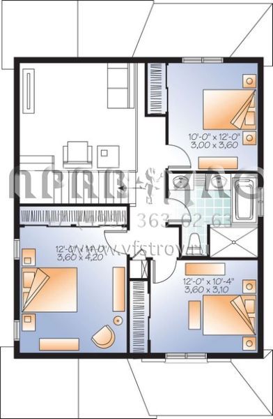Проект двухэтажного дома с гаражом на одну машину в английском стиле S5-147 (034-01064)