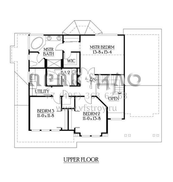 Проект двухэтажного дома с гаражом на две машины в американском стиле S5-332 (341-00197)